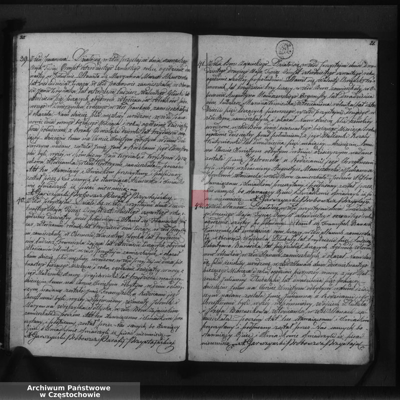image.from.unit.number "Księga duplikat [akt] urodzonych, zaślubionych i zmarłych Parafii Przystajń z roku 1844"