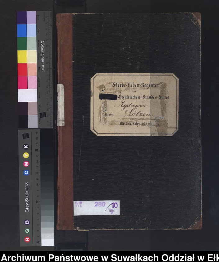 image.from.unit.number "Sterbe-Neben-Register des Preussischen Standes-Amtes Rydzewen Kreis Loetzen"