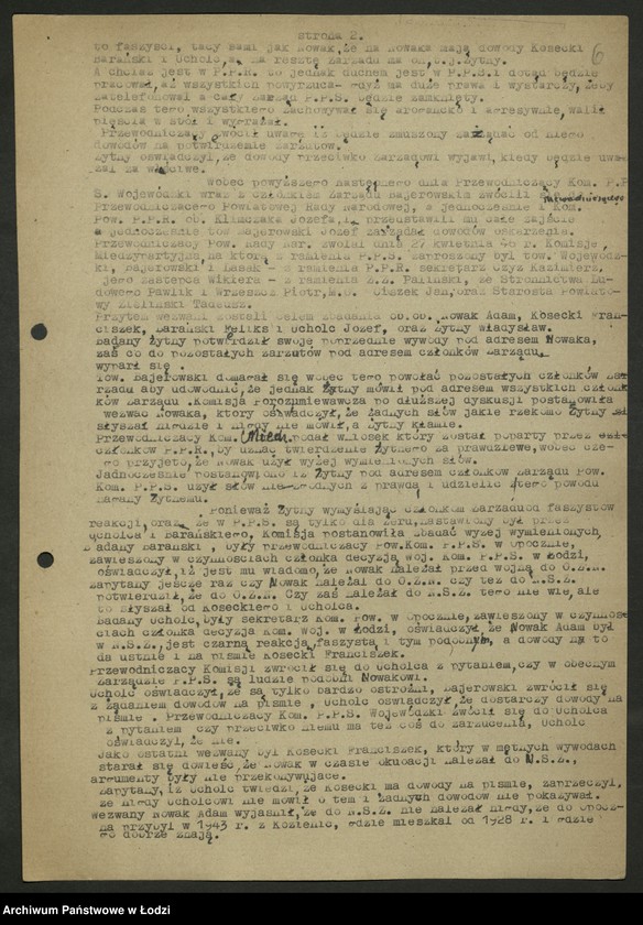 Obraz 7 z jednostki "Zażalenia, interwencje [członków PPS kierowane do WK]"