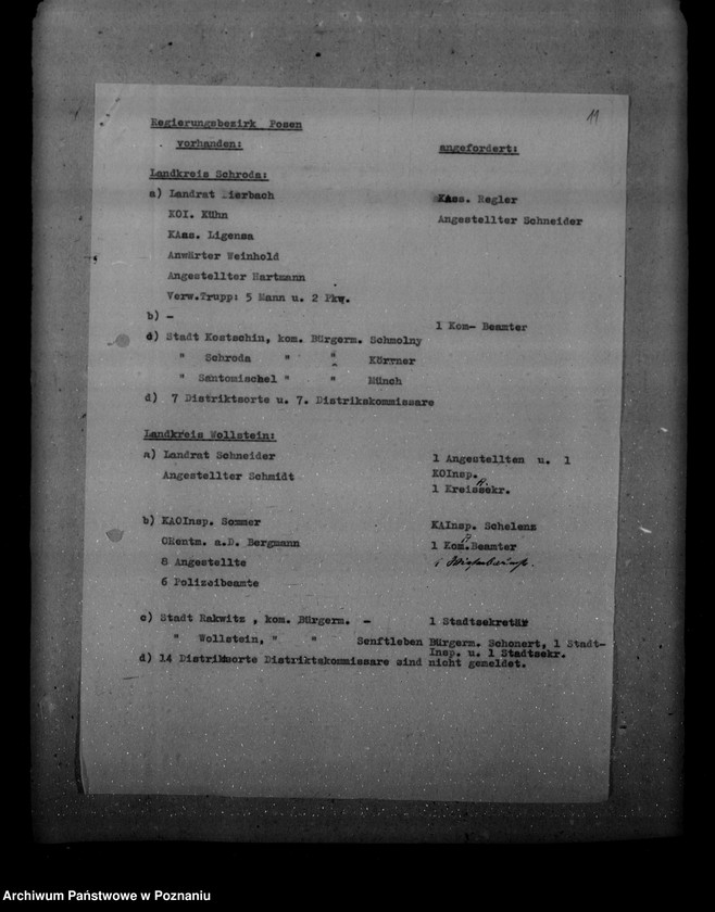 Obraz 15 z jednostki "Personal. Regierung und Landratsämter Posen"