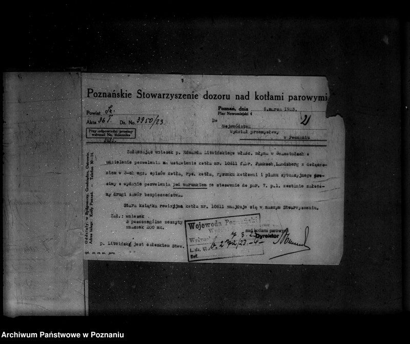 Obraz 6 z jednostki "Młyn parowy E. Litwińskiego w Szamotułach nr woj. kotła 162"