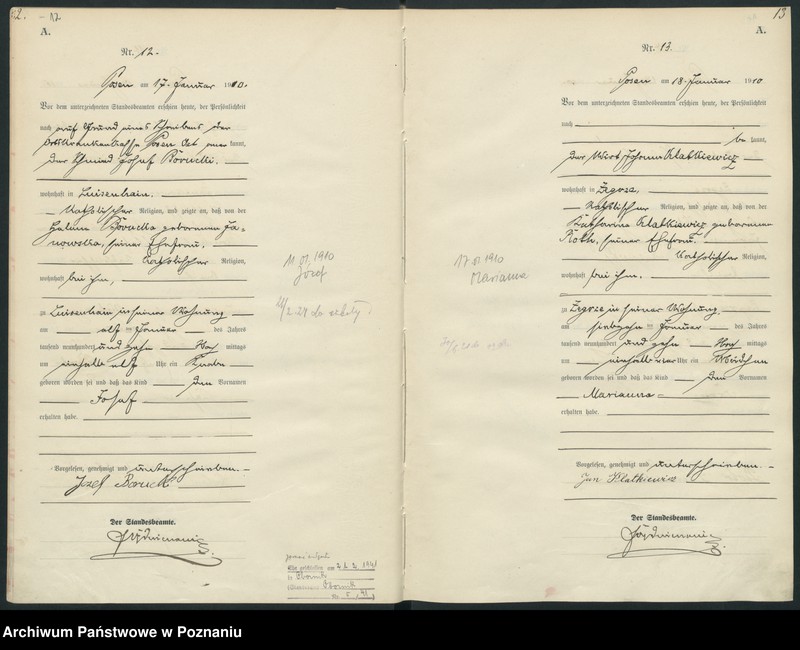 Obraz 9 z jednostki "Księga miejscowa urodzeń [Rejestr główny urodzeń]"