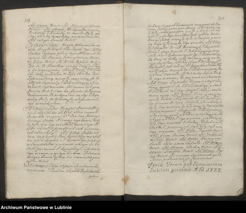 image.from.unit.number "Prothocollon inscriptionum, donationum, intromissionum, manifestationum, oblatarum aliorumque officiosorum actuum iudicii advocatialis civilis Lublinensis"