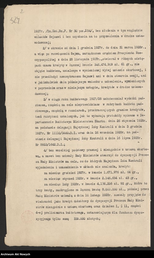 image.from.unit.number "Akta Trybunału Stanu. Akta b. Ministra Skarbu Gabriela Czechowicza."