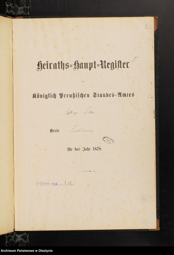 image.from.unit.number "Heiraths-Haupt-Register Nr 1"