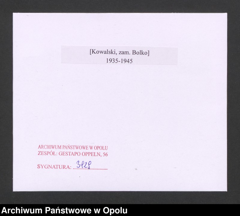 Obraz 2 z jednostki "[Kowalski, zam. Bolko]"