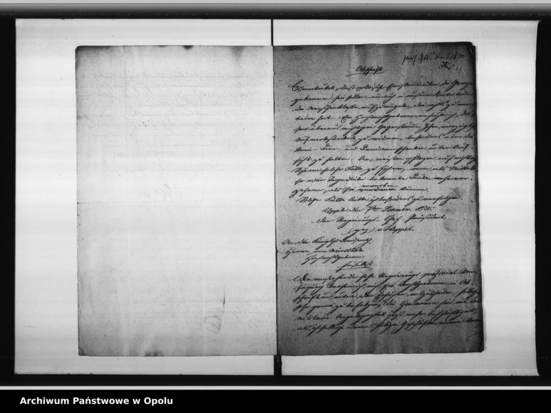 Obraz 7 z jednostki "Acta generalia des Magistrats zu Oppeln betreffend alle höhere Ortserlassenen Verordnungen in Rücksicht der Fremden - Polizei, der Aufsicht über revolutionair gesinnte Personen, Verfolgung von verdächtigen Ausländern, und aller derjenigen Verfügungen welche die pohlnischen Insurection betreffen"