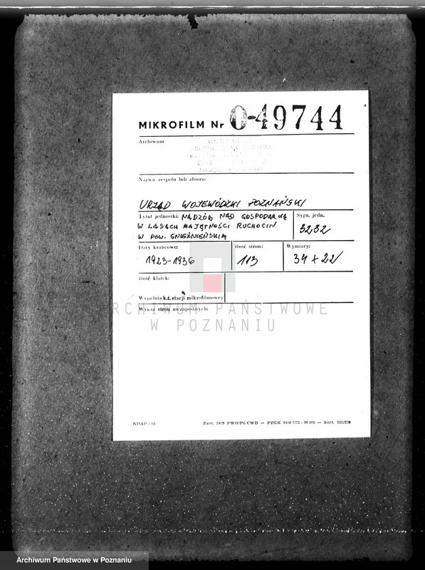 Obraz 2 z jednostki "Nadzór nad gospodarką w lasach majętności Ruchocin powiecie gnieźnieńskim"