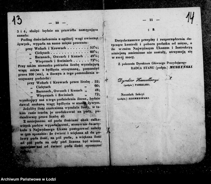 Obraz 13 z jednostki "Akta tyczące się dzierżawy dochodów konsumpcyjnych z początkiem 1860 r. oraz wszelkich w tym przedmiocie urządzeń"