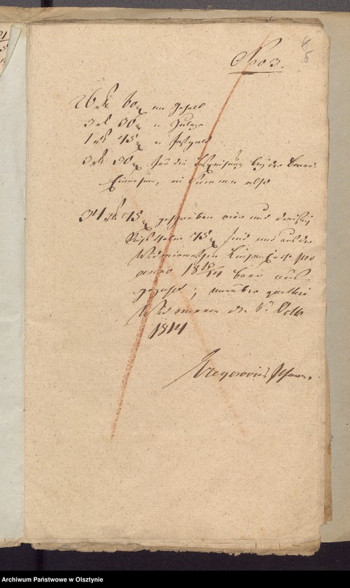 image.from.unit.number "Beläge zur 1813/1814 Jahres Kirchen Rechnung von Widminnen"