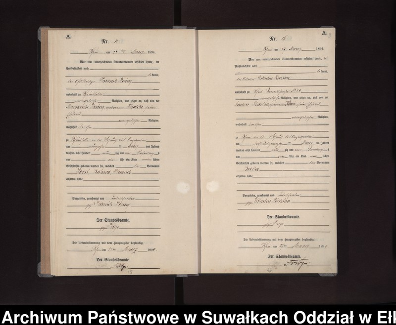 image.from.unit.number "Geburts-Neben-Register des Preussischen Standes-Amtes Rhein Kreis Loetzen"