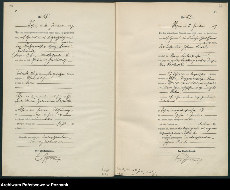 Obraz 17 z jednostki "Księga miejscowa zgonów tom I [Rejestr główny zgonów]"