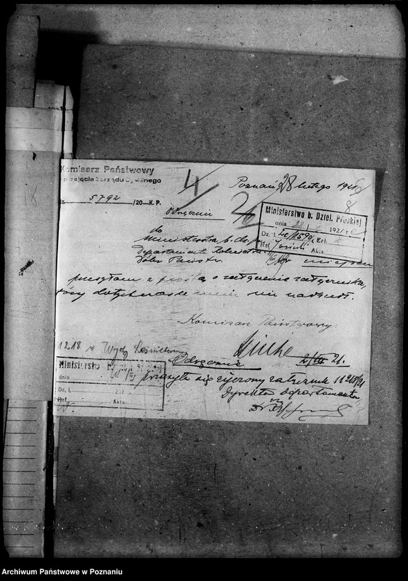 Obraz 12 z jednostki "Sprawy prawne Komisarz Państwowy do przyjęcia Zarządu Cywilnego i rozrachunku z Niemcami"