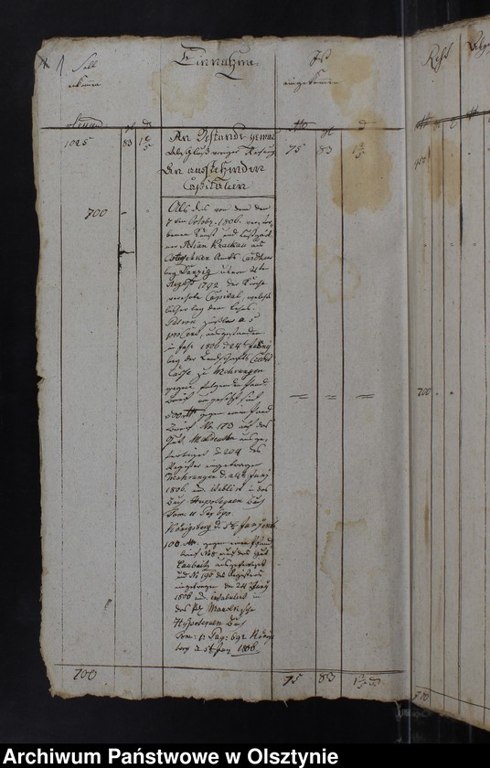 image.from.unit.number "Jahr Kirchen Rechnung der Silberbachschen Kirche aller Einnahme und Ausgabe wie auch Bau-Rechnung"