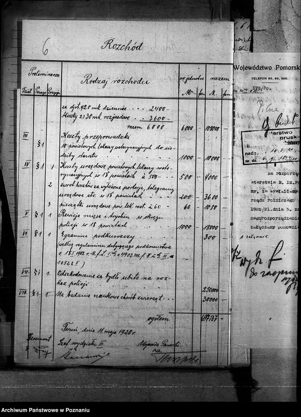 Obraz 10 z jednostki "Budżet weterynaria na rok 1921"