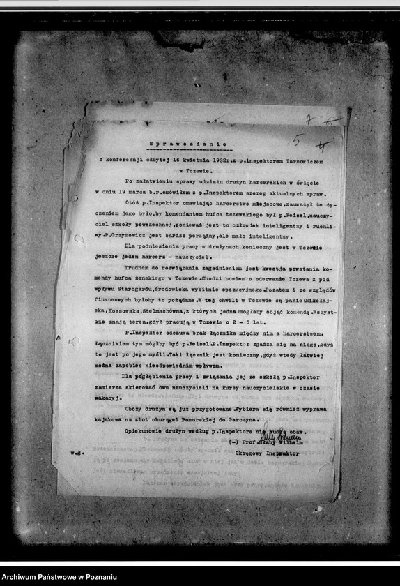 Obraz 8 z jednostki "Sprawozdania z wizytacji drużyn"