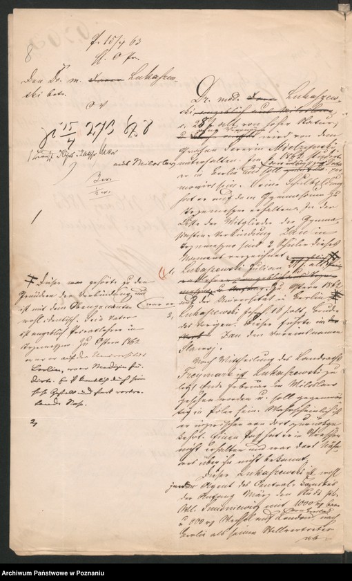 Obraz 14 z jednostki "A. betr. den österreichischen Untertan Nowina von Smaglowski, den Wladislaus Smisniewicz, Student aus Schroda, den Ludwik von Smoleński, Gutsbesitzer aus Plock"