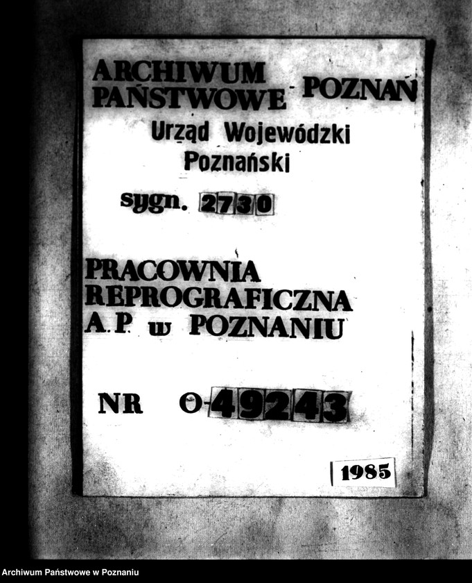 Obraz 1 z jednostki "Parcelacja lasu Witobel XV powiatu poznańskiego Walenty Przybylski"