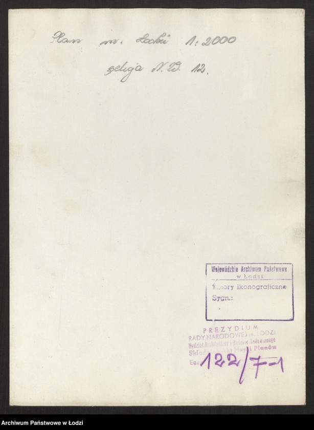 Obraz 2 z jednostki "Plan miasta Łodzi Sekcja NW 12"