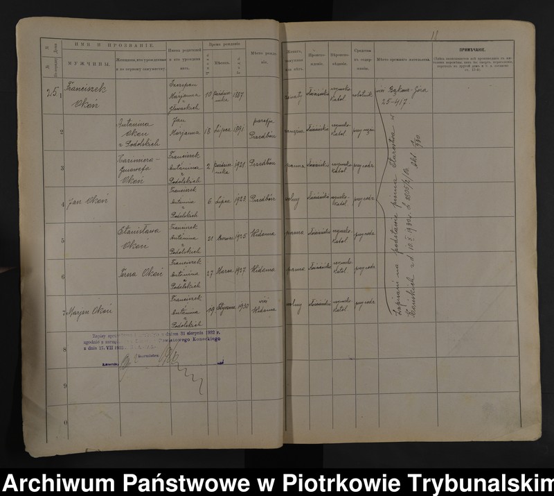 image.from.unit.number "Księga ludnosci stałej m[iasta] Przedborza Tom VII. d[omy] 1 - 26 W[idoma]"