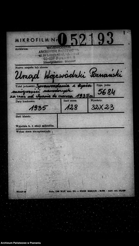 Obraz 2 z jednostki "Sprawozdania z życia mniejszości narodowych za okres od stycznia do czerwca 1935 r."