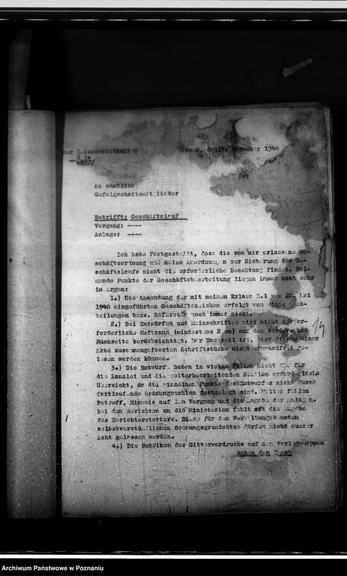 Obraz 18 z jednostki "Einführung der Antigue - Schrift, Dienstzeitregelung, Fernsprecher, Geschäftsverteilungsplan, Luftschutzwache"