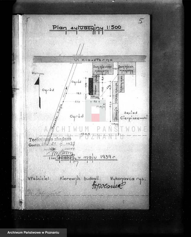 Obraz 9 z jednostki "Rysunek uzupełnajacy Mleczarni w Gostyniu"