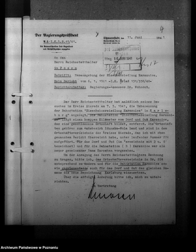 Obraz 8 z jednostki "Ortsnamenänderung - Kreis Sieradz"