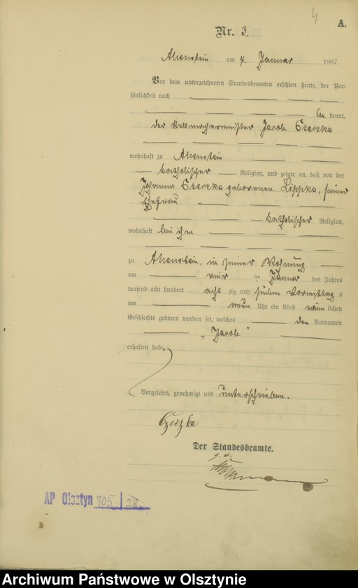 image.from.unit.number "Geburts-Haupt-Register TomI,Nr 1 - 393"