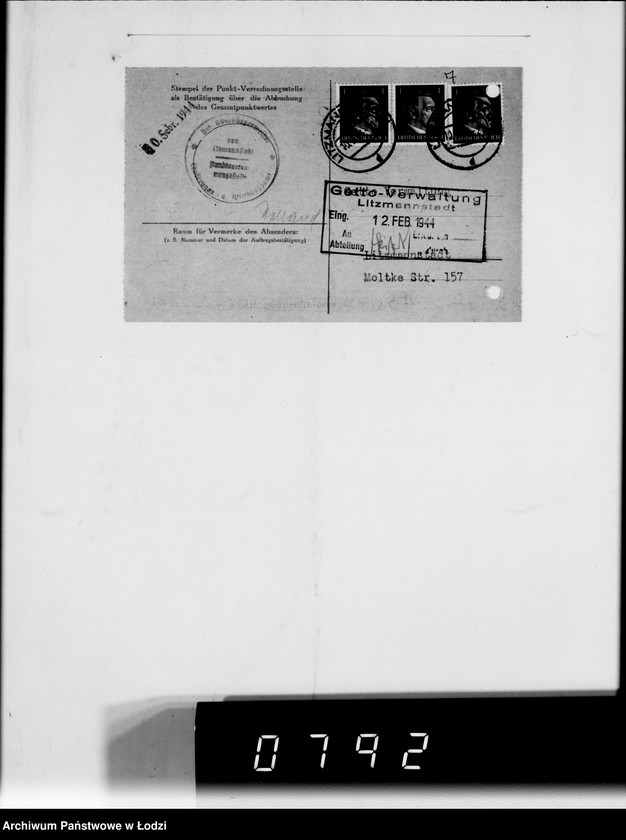 Obraz 11 z jednostki "F-ma St.Weilbach Litzmannstadt V Warenverwertung an den Juden Ältesten. Kinder-Kleider, Teppiche, Brücken"