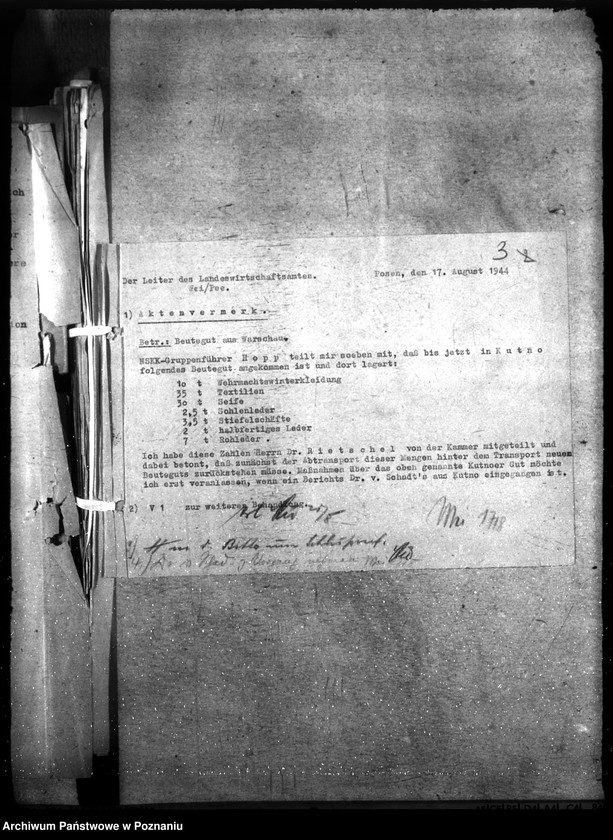 Obraz 7 z jednostki "Aktion Warschau - Hauptakten I (Łupy wojenne zdobyte podczas powstania warszawskiego"