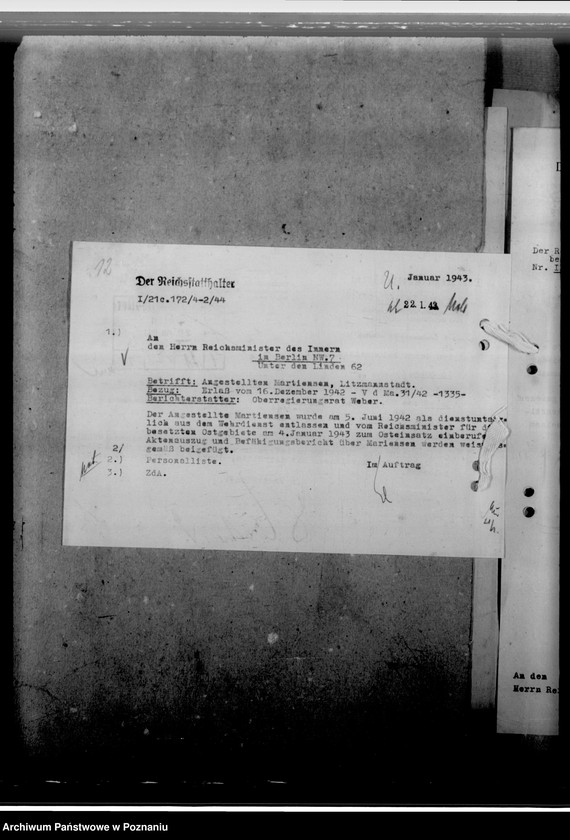 Obraz 16 z jednostki "Martinsen. Erich - urzędnik"