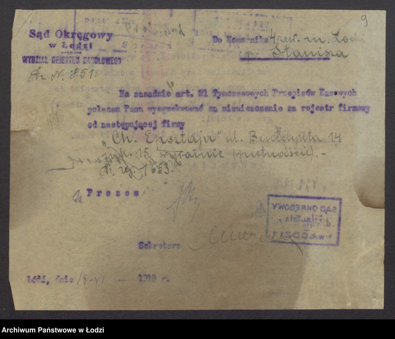 Obraz 11 z jednostki "Chaskiel Epsztajn- sprzedaż mięsa"