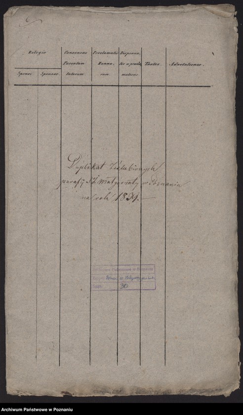 Obraz 1 z jednostki "Spis małżeństw"