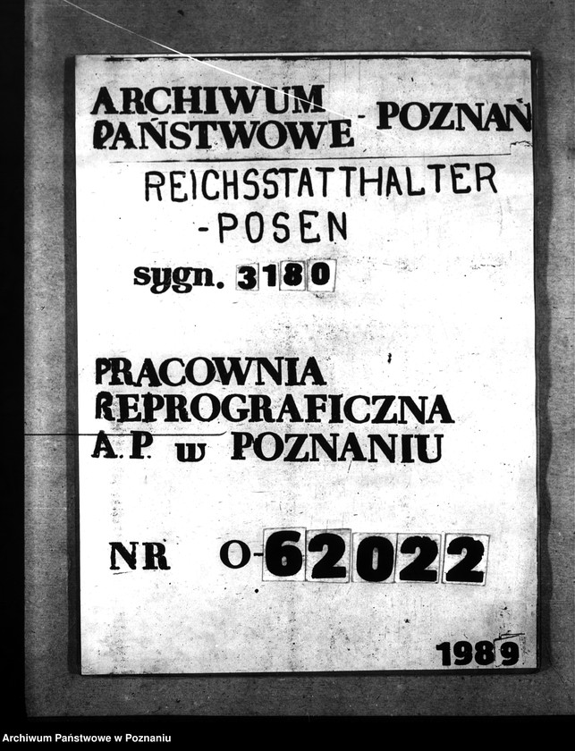 Obraz 1 z jednostki "Grundstück Wilhelmstr. 23 in Posen zum Ausbau der Raczyński Bibliothek"