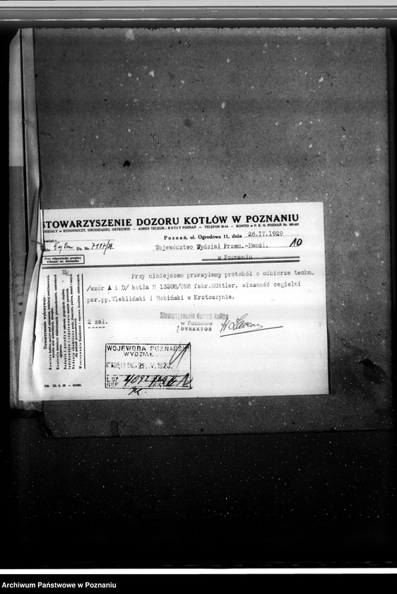 Obraz 14 z jednostki "Cegielnia parowa w Krotoszynie nr woj. kotła 6014"