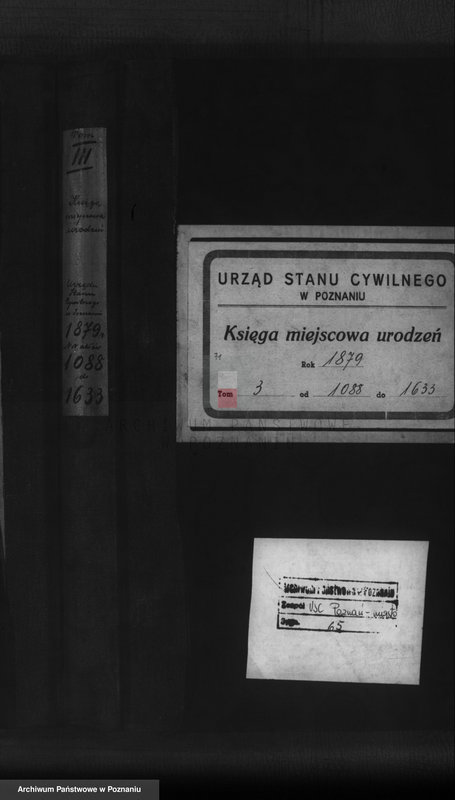 Obraz 1 z jednostki "Księga urodzeń t. III"
