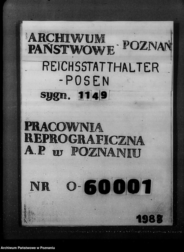 Obraz 1 z jednostki "Zarządzenia i korespondencja w sprawie zaświadczeń o pochodzeniu niemieckim"