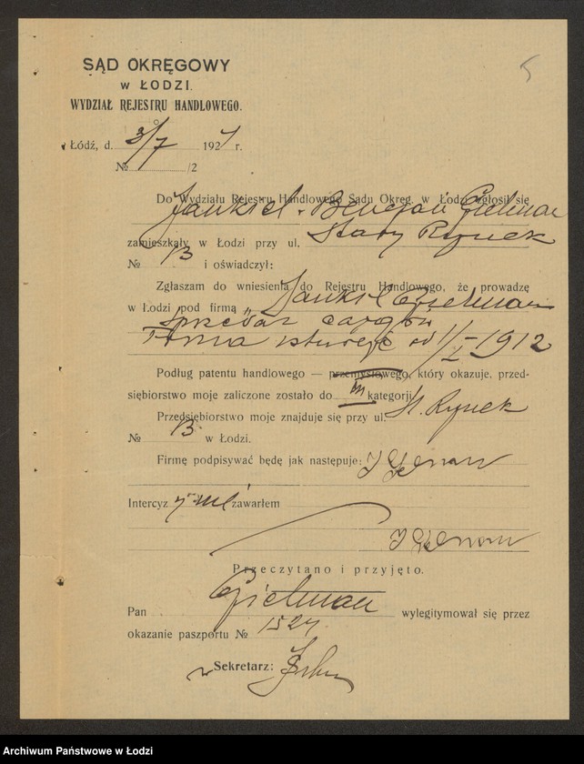 Obraz 7 z jednostki "Jankiel Gielman- sprzedaż żelaza"