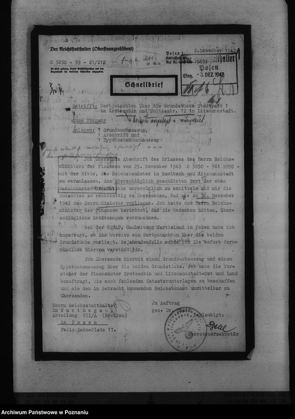 Obraz 5 z jednostki "Wertgutachten der (polnischen) beschlagnahmten Grundstücke"