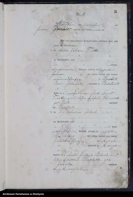 image.from.unit.number "Heiraths-Haupt-Register Nr 1 - 33"