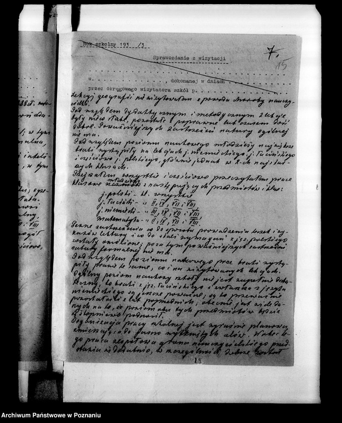Obraz 19 z jednostki "Prywatne Gimnazjum Koedukacyjne Stowarzyszenie Przyjaciół Szkoły Średniej w Koninie [sprawozdania powizytacyjne]"
