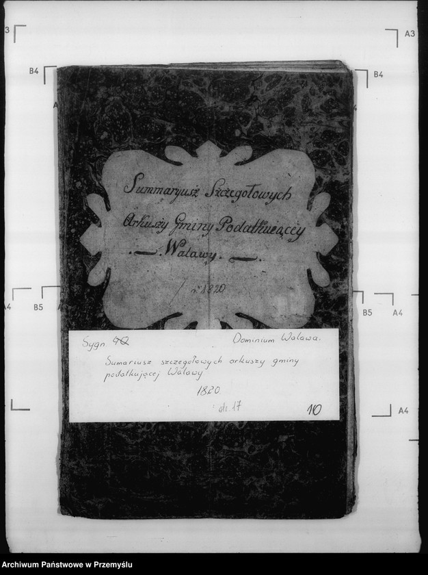 image.from.unit.number "Sumariusz szczegółowych arkuszy gminy podatkującej Walawy"