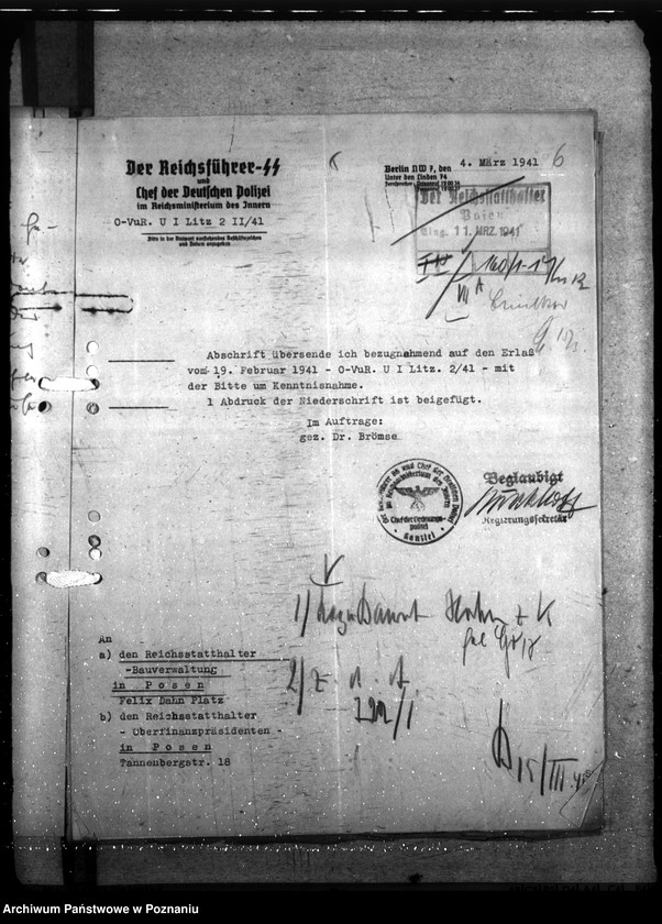 Obraz 10 z jednostki "Neubau. Wohnungen der Polizei - Litzmannstadt"