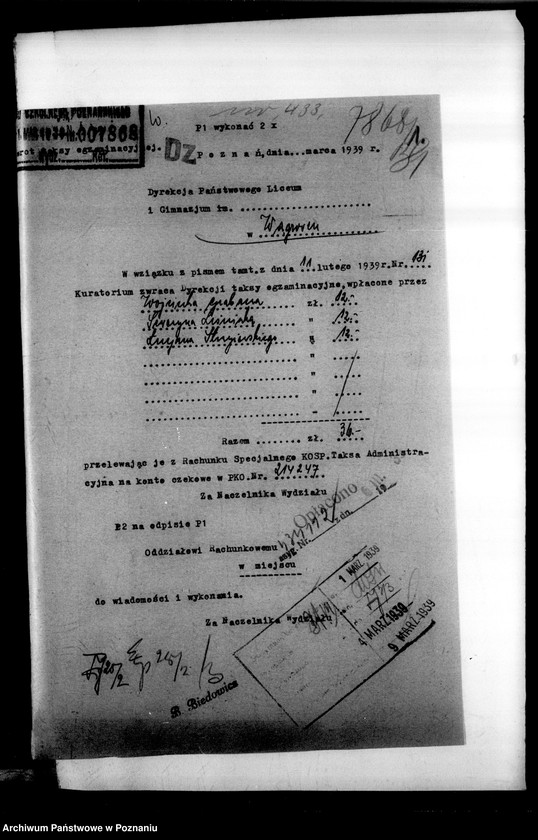 Obraz 4 z jednostki "Państwowe Liceum i Gimnazjum - Wągrowiec [spis abiturientów]"