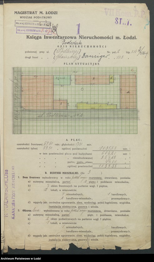 image.from.unit.number "Księga inwentarzowa nieruchomości m. Łodzi ul. Skłodowskiej"