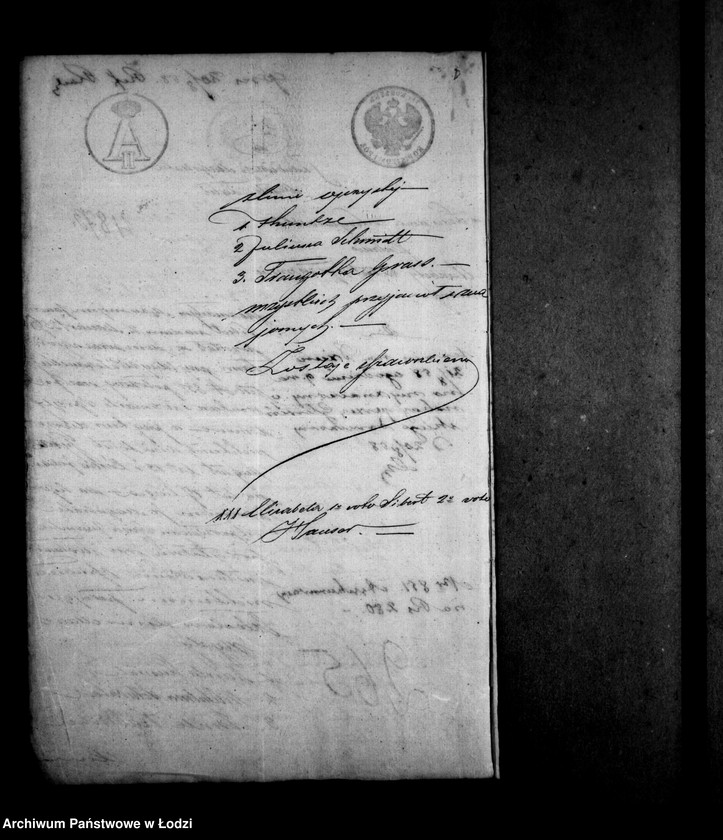 Obraz 6 z jednostki "Akta tyczące się ustanowienia opieki nad nieletnimi po zmarłym Janie Sibert"