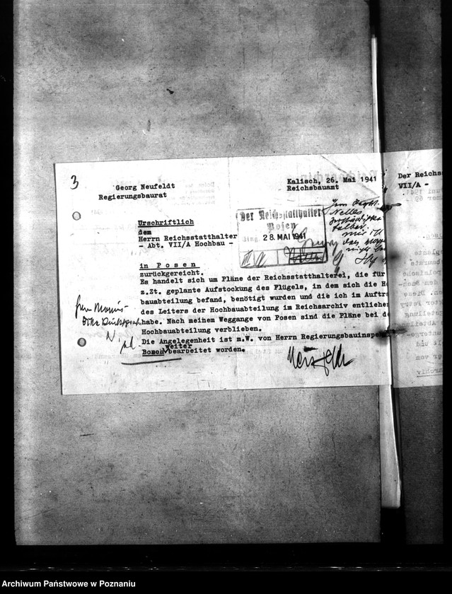 Obraz 7 z jednostki "Umbau des Reichsarchivs zu Posen"