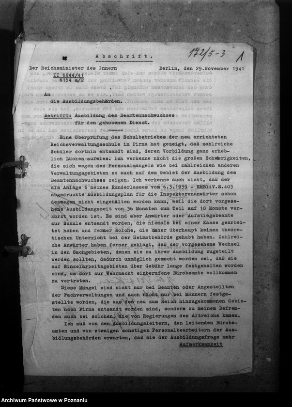 Obraz 5 z jednostki "Ausbildung des Beamtennachwuchses"