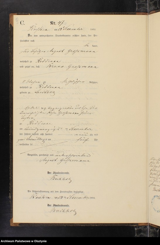 image.from.unit.number "Sterbe-Neben-Register II Nr 40 - 48"
